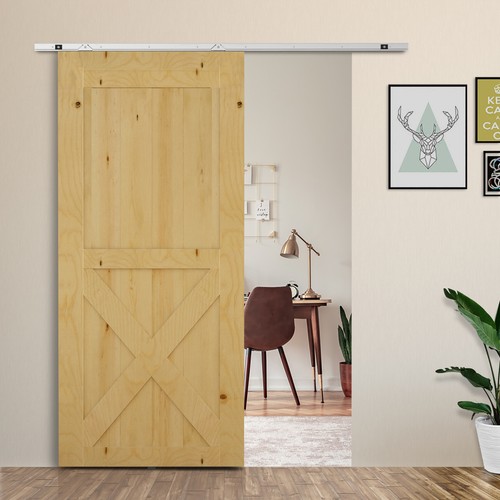 Single sliding barn wood - barn, door