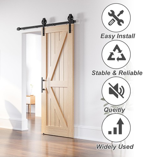 11ft sliding door kit - sliding, black