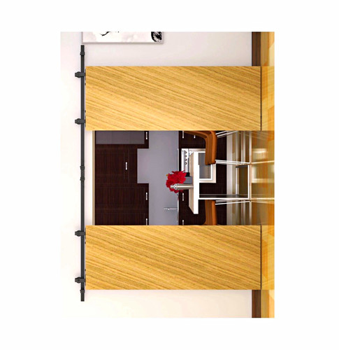 Black matte sliding barn - matte,